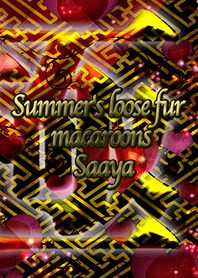 Summer's loose fur macaroons Saaya