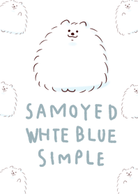 Simple Samoyed White Blue.