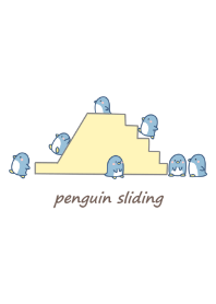 Penguin Sliding -white-