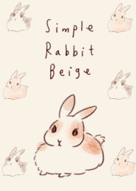 เรียบง่าย กระต่าย สีเบจ