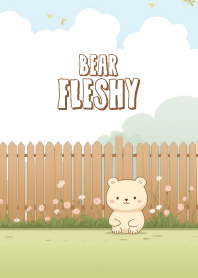 cute bear in green garden 3