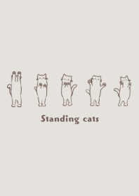 Standing cats -light gray-