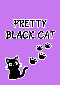 PRETTY BLACK CAT Theme/PURPLE