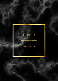 シンプルマーブル:ゴールドブラック大理石