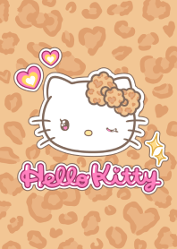 Hello Kitty ลายสัตว์สีเบจ