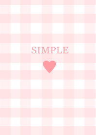 SIMPLE HEART_check peach(JP)