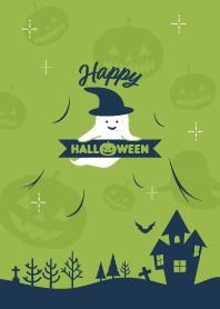 Happy Halloween 2021 / Green x Navy blue