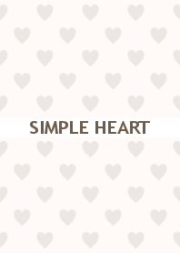 SIMPLE HEART <pale beige>