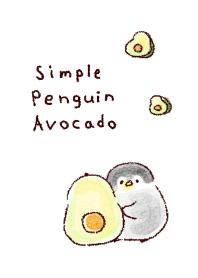 簡單的 企鵝 牛油果 白藍