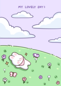 พักผ่อนกับกระต่ายน้อย :) (สีม่วง)