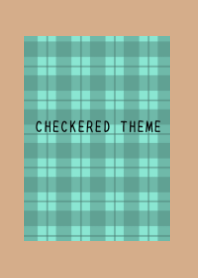 MINT GREEN CHECKERED THEMEj-LIGHT BROWN