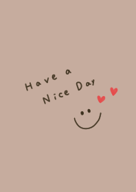 beige. Smile and heart.