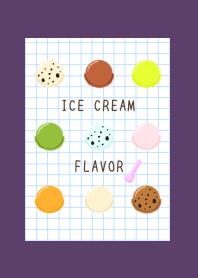 ICE CREAM FLAVOR GRAPH PAPER-DEEP PURj