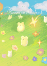 Bunny in flower field