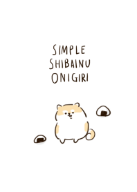 シンプル 柴犬 おにぎり ホワイト グレー