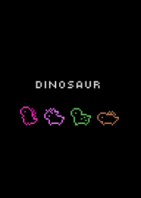 Pixel Dinosaur /black acid