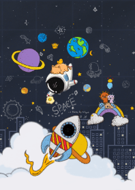 Outer Space : Nate Space and Cute Cat