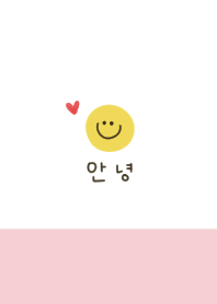 White and pink. Smile. Korean.