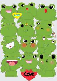 Many little frogs