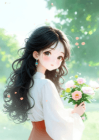 Girl and Flower V.36