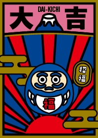 DAI-KICHI / DARUMA / Navy x Red x Gold