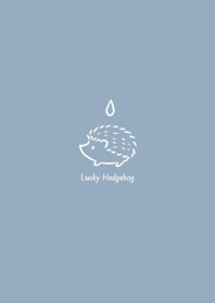 Lucky Hedgehog -smoky blue- tear drop