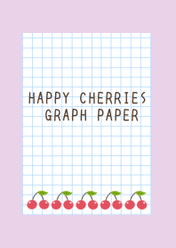 HAPPY CHERRIES GRAPH PAPER/LIGHT PURPLE