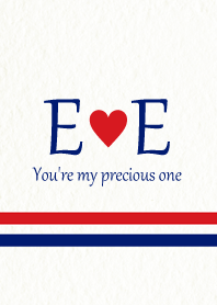 E&E イニシャル -Red & Blue-