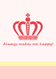HAPPY CROWN -red-