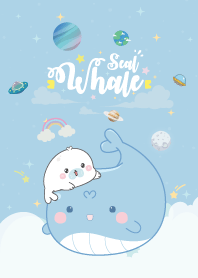 Whale Seal Baby Galaxy Blue
