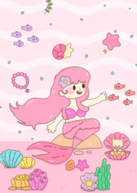 pink little mermaid