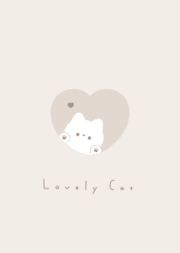 Cat in Heart/ beige.