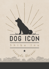 DOG ICON - 柴犬 - BLACK