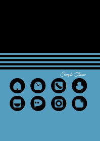 black and blue simple theme