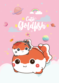 ปลาทอง เบบี๋ กาแล็กซี สีชมพู