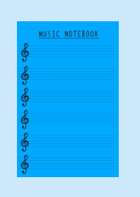 MUSIC COLOR NOTEBOOK-BLUE