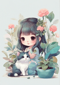 เด็กผู้หญิงและต้นไม้ของเขา