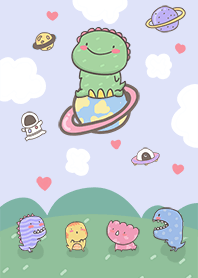 dino on space pop