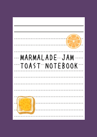 MARMALADE JAM TOAST NOTEBOOK-DEEP PURj