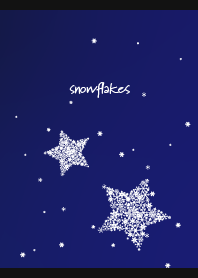 snowflake stars on black