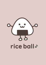 rice ball Musical note'Brown'