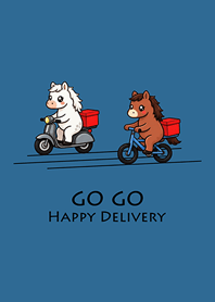 馬上到外送員-復古灰藍色