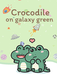 Crocodile on green galaxy!