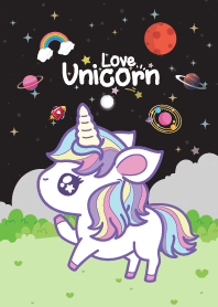 Unicorn Garden Galaxy Black
