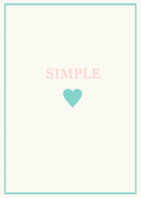 SIMPLE HEART =mint pink=