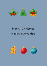 可愛聖誕節小物(莫蘭迪藍色)