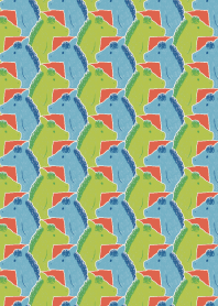 cute color pencil drawn horse theme