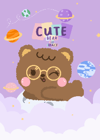Cute bear in space 4