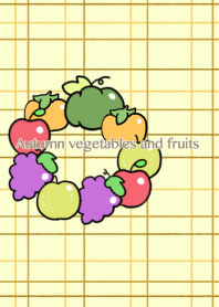 Autumn vegetables and fruits.