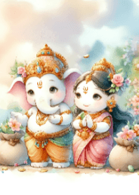 Lakshmi and Ganesha for Good Life V.31